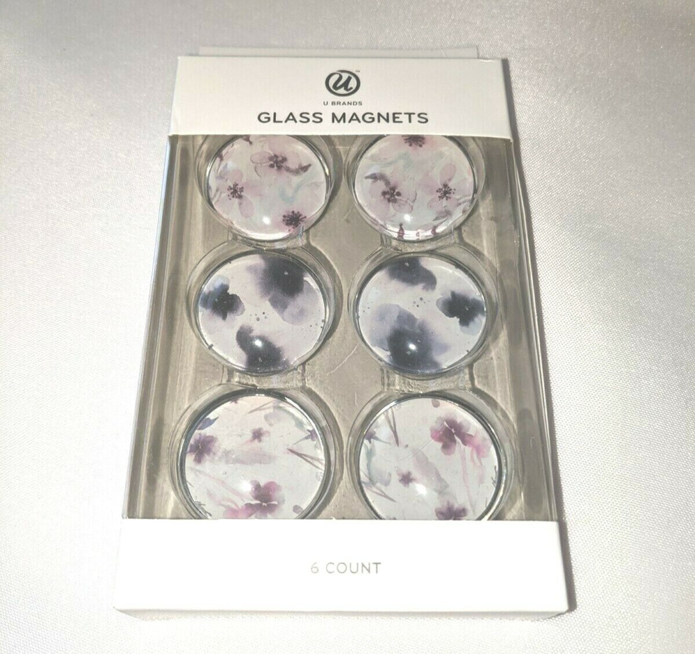 U Brands Water Color Glass Magnets Heavyweight